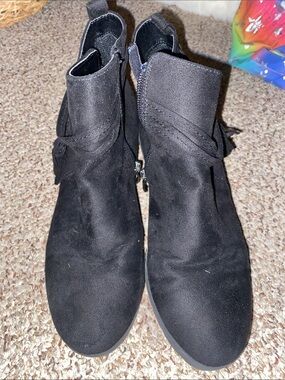 Women’s Black Ankle Boots - Classic Suede Look